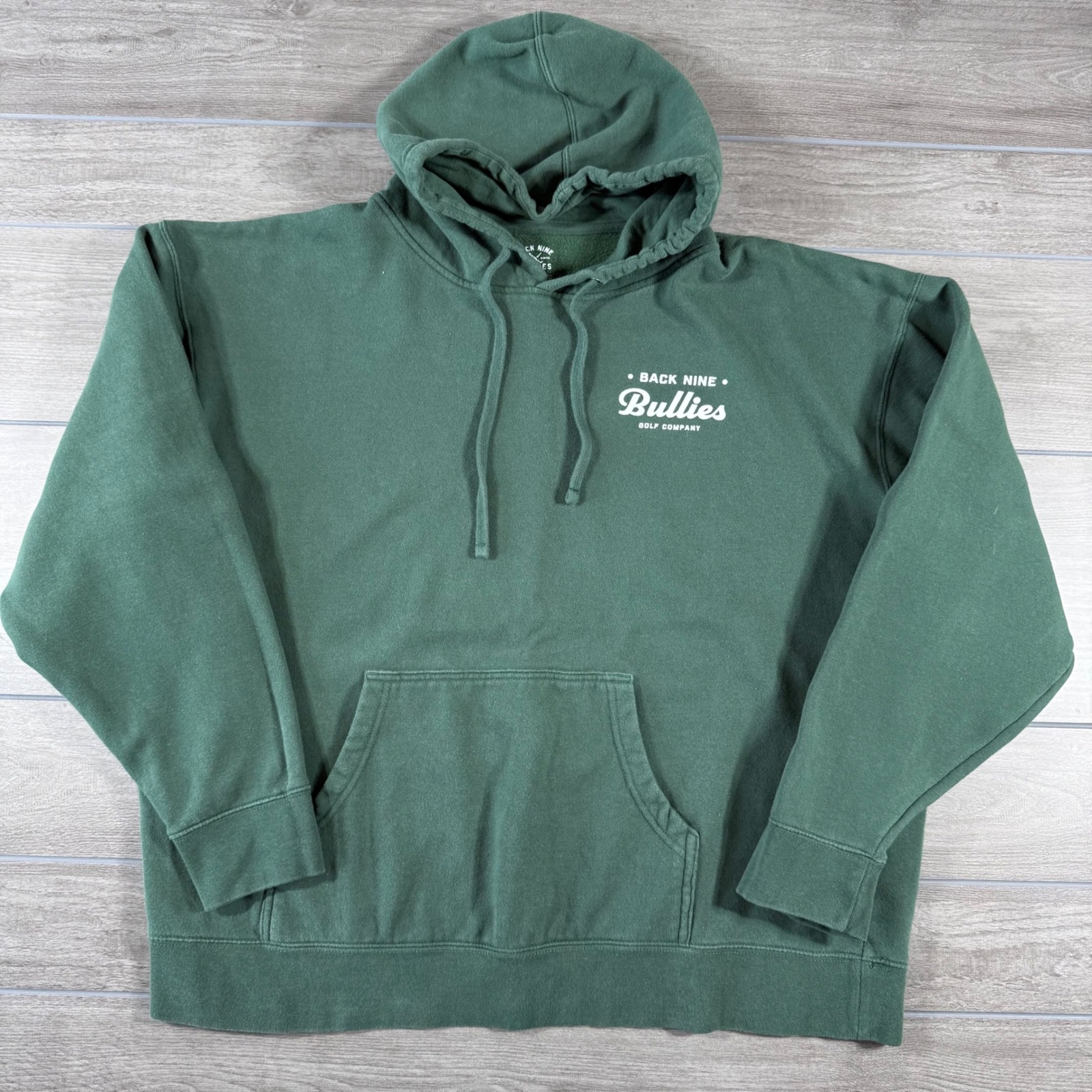 Back Nine Bullies Golf Co Green Graphic Hoodie Mens Xxl Made In Usa Sweatshirt